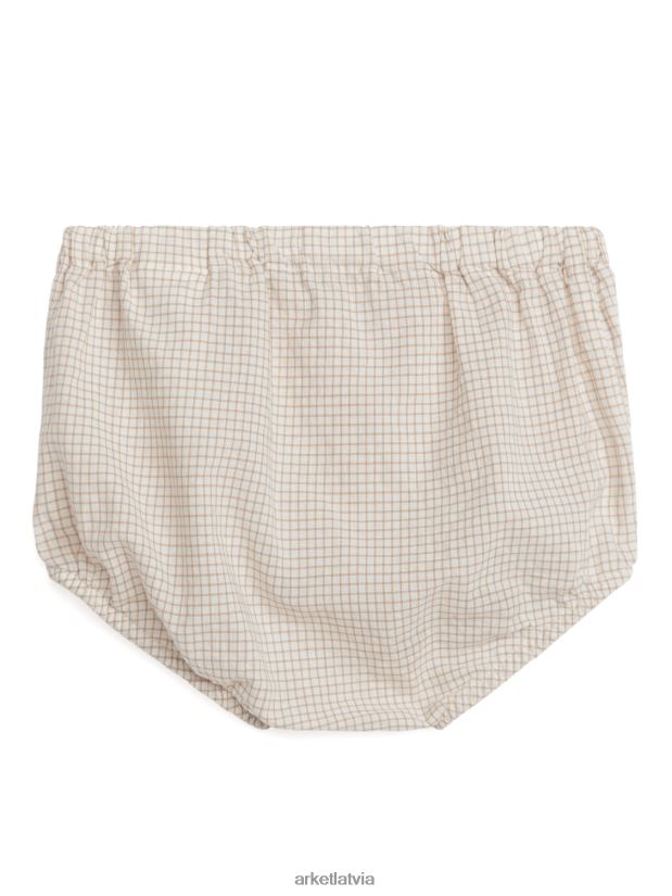 bērni ARKET seersucker bloomers apģērbs bēšs/čeks DT8RBB1703