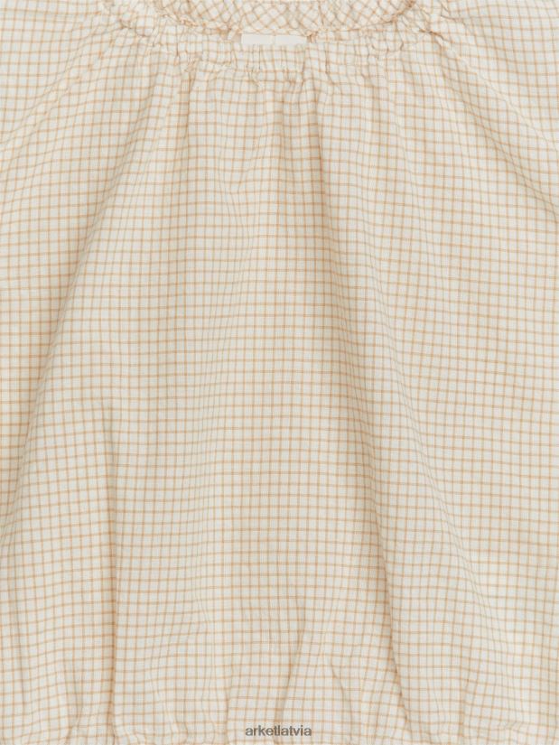 bērni ARKET seersucker tops bez piedurknēm apģērbs bēšs/pārbaudīts DT8RBB1702