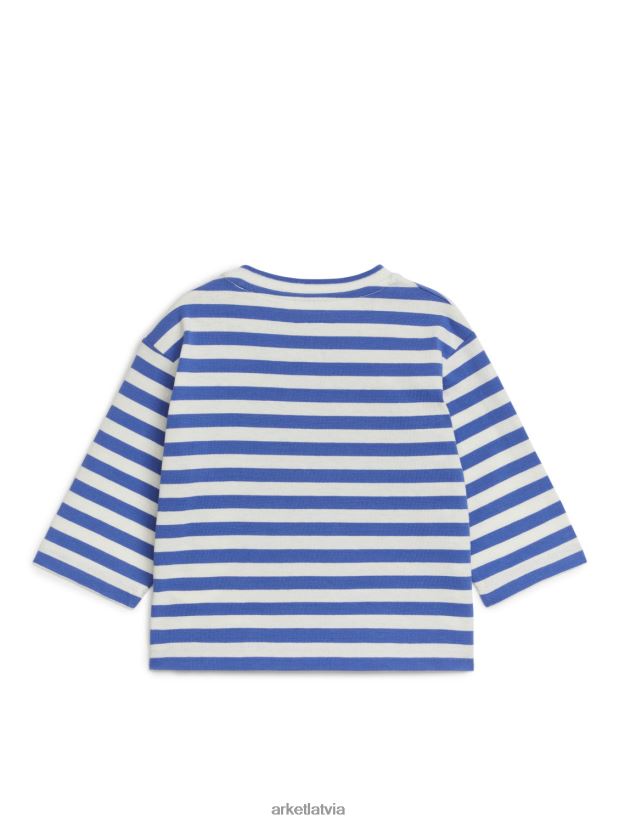bērni ARKET tops ar garām piedurknēm apģērbs gandrīz balts/zils DT8RBB1746