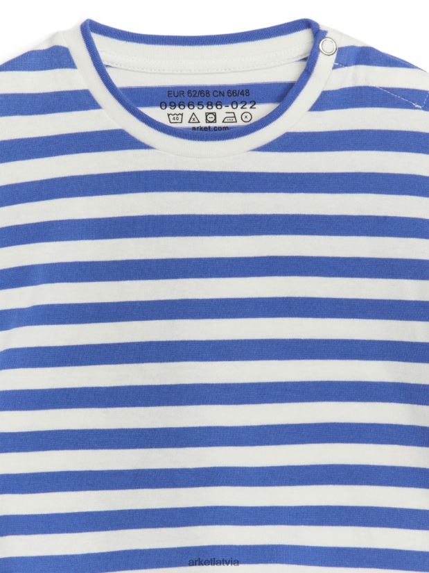 bērni ARKET tops ar garām piedurknēm apģērbs gandrīz balts/zils DT8RBB1746