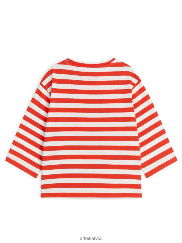 bērni ARKET tops ar garām piedurknēm apģērbs sarkans/bez balts DT8RBB1725