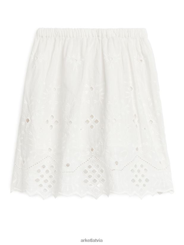 bērni ARKET broderie anglaise midi svārki apģērbs balts DT8RBB1383