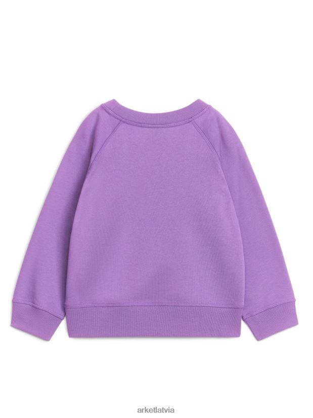 bērni ARKET kokvilnas sporta krekls apģērbs violets DT8RBB1445