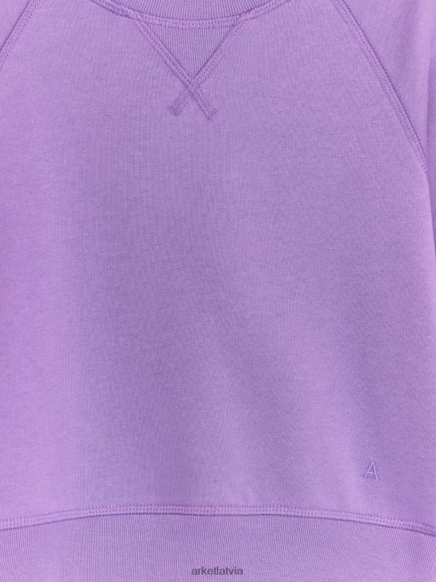 bērni ARKET kokvilnas sporta krekls apģērbs violets DT8RBB1445
