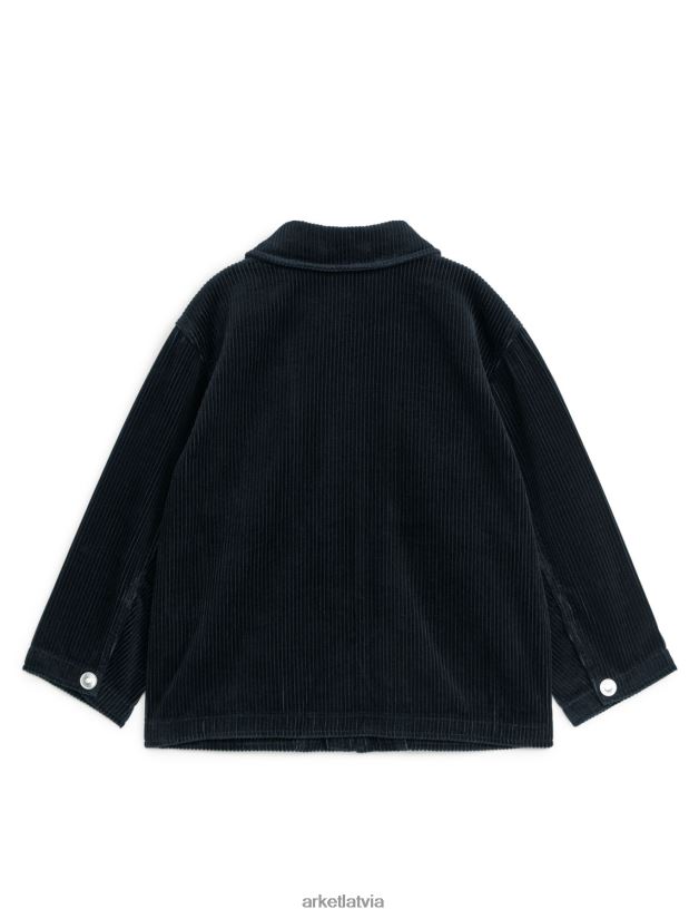 bērni ARKET velveta virskrekls ar rāvējslēdzēju apģērbs melns DT8RBB1515