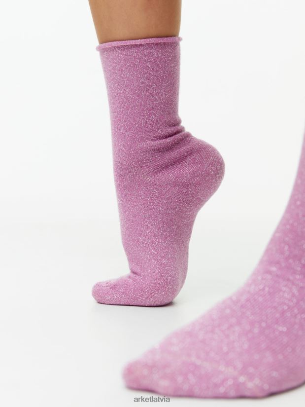 bērni ARKET mirdzošas zeķes, 2 pāri apģērbs rozā/zils DT8RBB1593