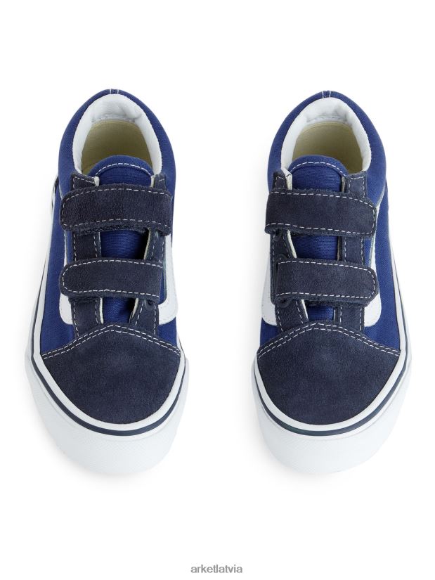 bērni ARKET vans jauniešu old skool trenažieri apavi tumši zils DT8RBB1399