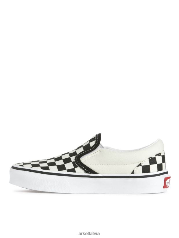 bērni ARKET vans toddler klasiskie uzvelkamie trenažieri apavi balts melns DT8RBB1396