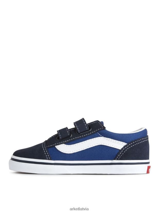 bērni ARKET vans toddler old skool hook and loop trenažieri apavi tumši zils/balts DT8RBB1398