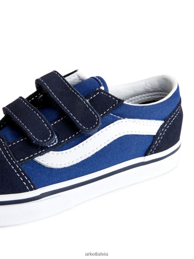 bērni ARKET vans toddler old skool hook and loop trenažieri apavi tumši zils/balts DT8RBB1398