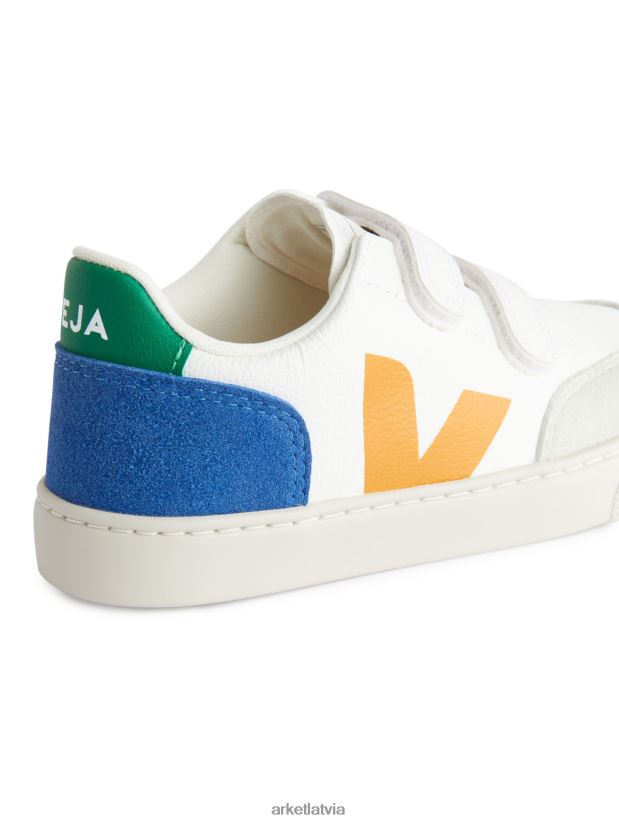 bērni ARKET veja v-12 junioru treneri apavi balts/dzeltens/zils DT8RBB1409