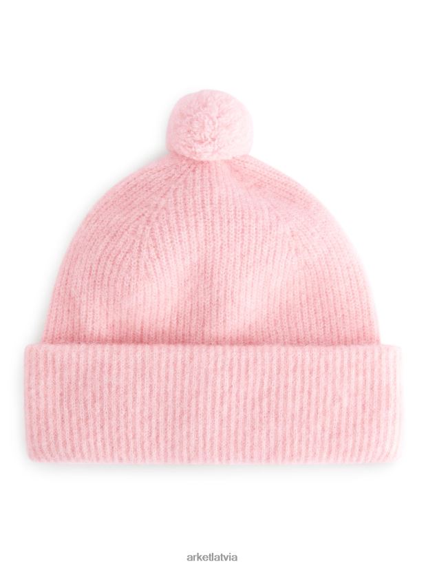 bērni ARKET alpakas merino pomponu pupiņa Piederumi rozā DT8RBB1645