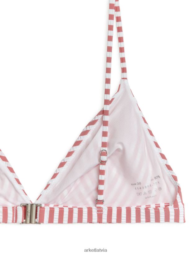 sievietes ARKET seersucker bikini tops apģērbs sarkans/balts DT8RBB603