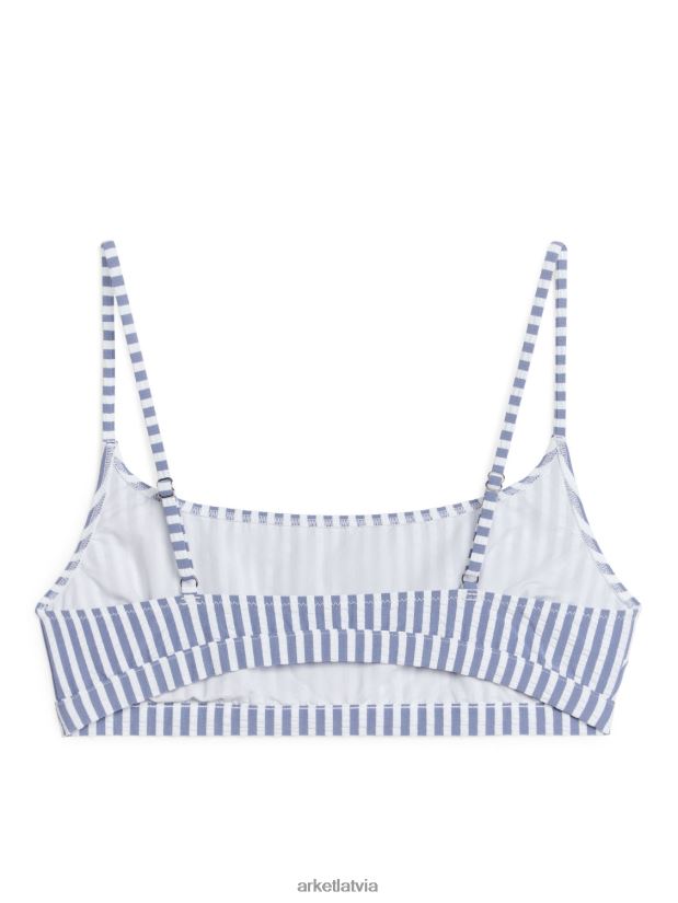 sievietes ARKET seersucker bikini tops apģērbs zils/balts DT8RBB593