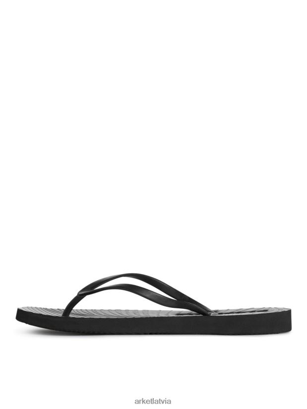 sievietes ARKET gulšņi konusveida flip flops apavi melns DT8RBB709