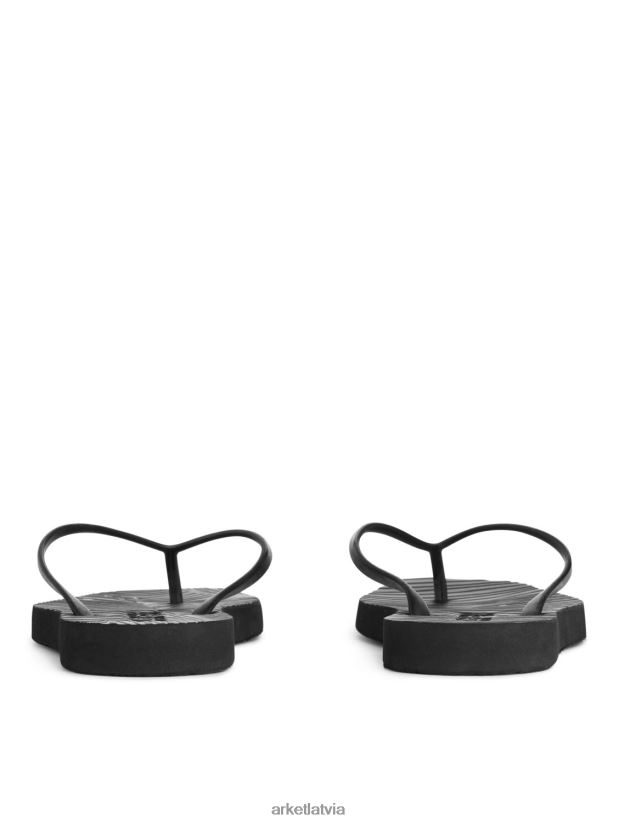 sievietes ARKET gulšņi konusveida flip flops apavi melns DT8RBB709