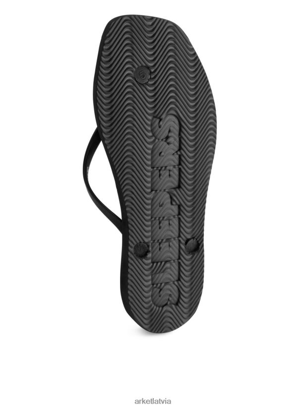 sievietes ARKET gulšņi konusveida flip flops apavi melns DT8RBB709