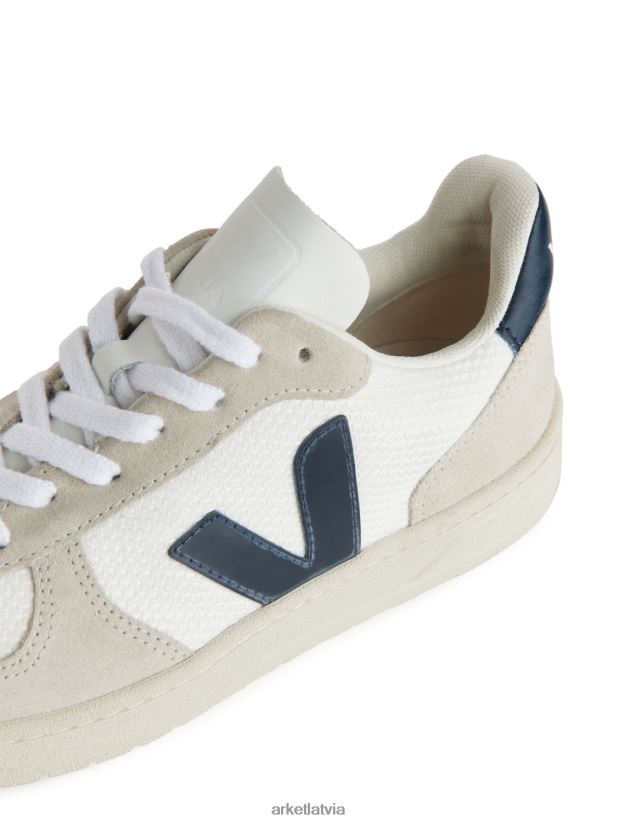 sievietes ARKET veja v-10 trenažieri apavi balts/zils DT8RBB676