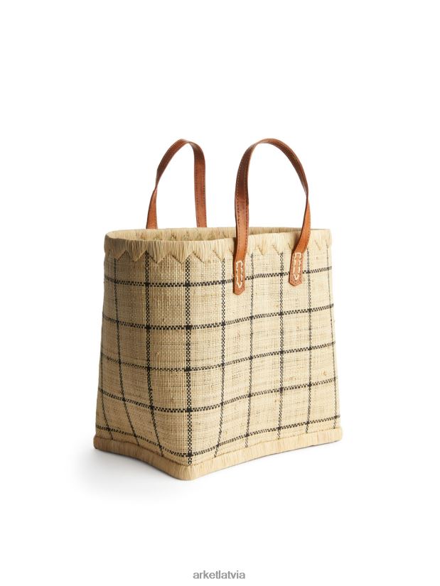 unisex ARKET amatniecības mazo rafijas somu pasaule somas bēšs/melns DT8RBB757