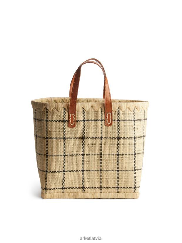 unisex ARKET amatniecības mazo rafijas somu pasaule somas bēšs/melns DT8RBB757