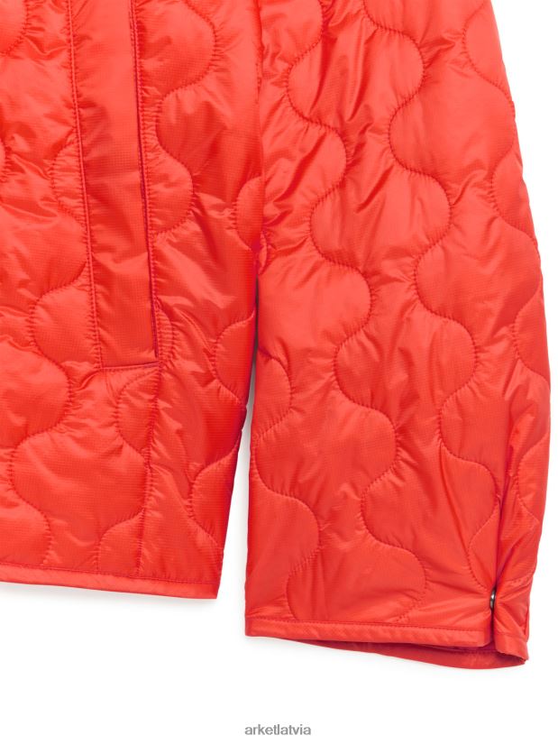 vīriešiem ARKET and MR PORTER stepēta oderes jaka apģērbs apelsīns DT8RBB1164