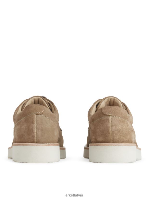 vīriešiem ARKET zamšādas-vibram derbija apavi apavi bēšs DT8RBB1274