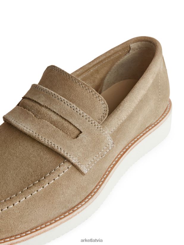 vīriešiem ARKET zamšādas-vibram loafers apavi bēšs DT8RBB1275